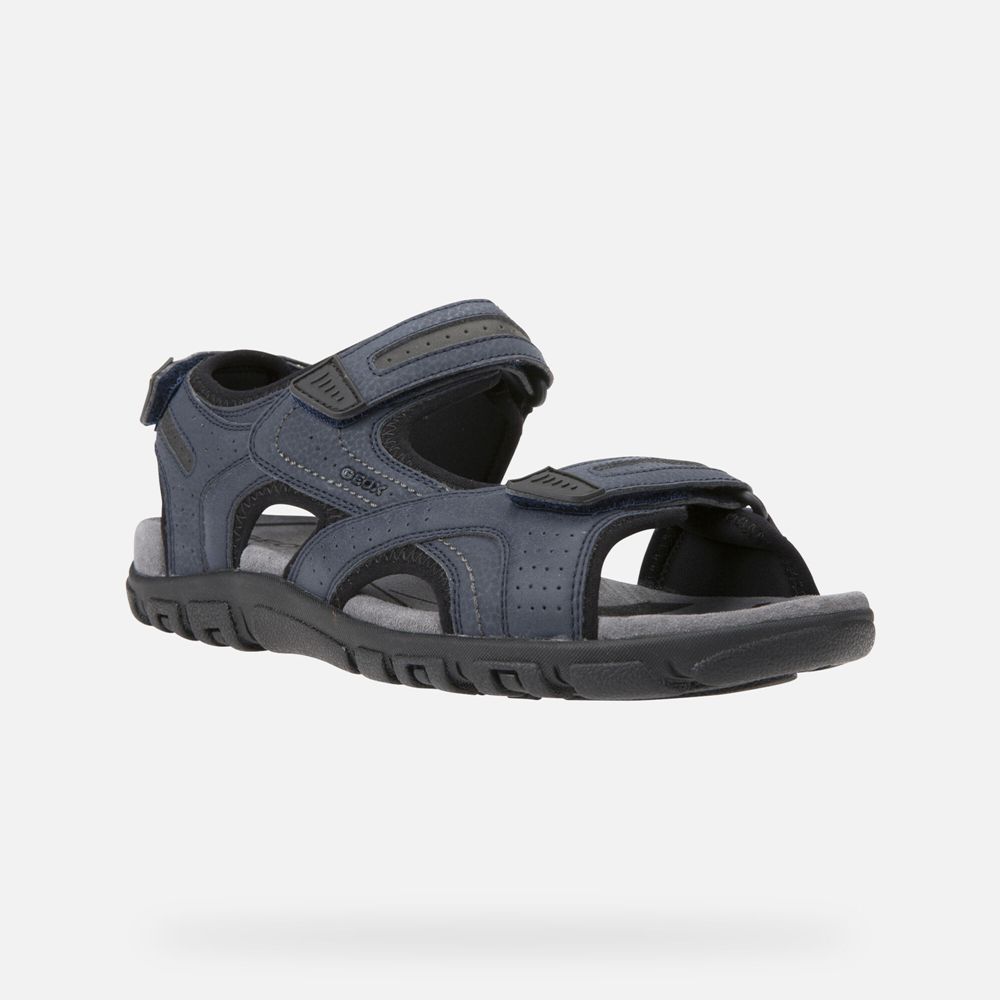 Sandalias Geox Homem Azul Marinho - Strada - UGECY4532